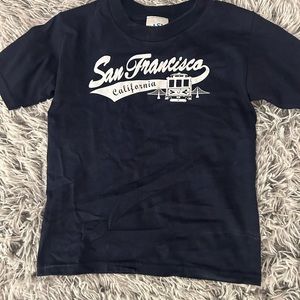 Navy blue San Francisco cropped baby tee